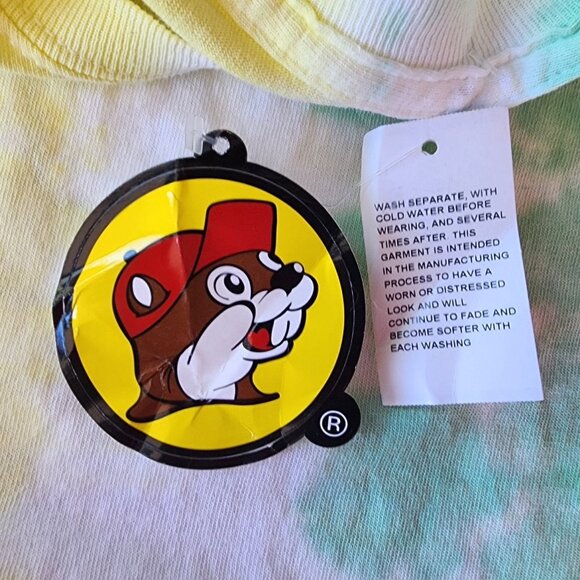 NEW Buc-ee's Youth Large Shirt Bunny On My Mind Easter Tie-Dye Tee Multicolor - Picture 7 of 8